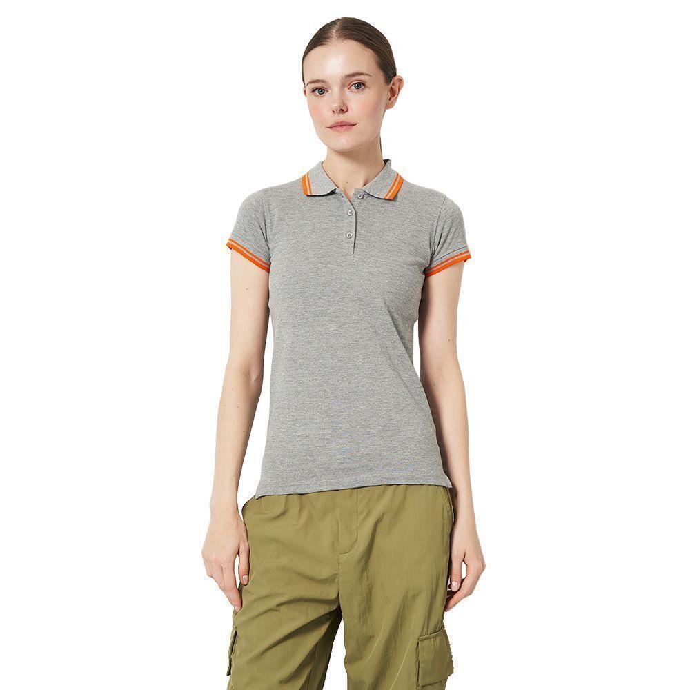 Поло жіноче Sol’s PASADENA WOMEN 00578932 XL сірий меланж/помаранчевийфото1