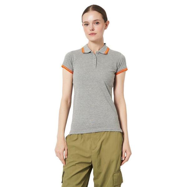 Поло жіноче Sol’s PASADENA WOMEN 00578932 XL сірий меланж/помаранчевийфото