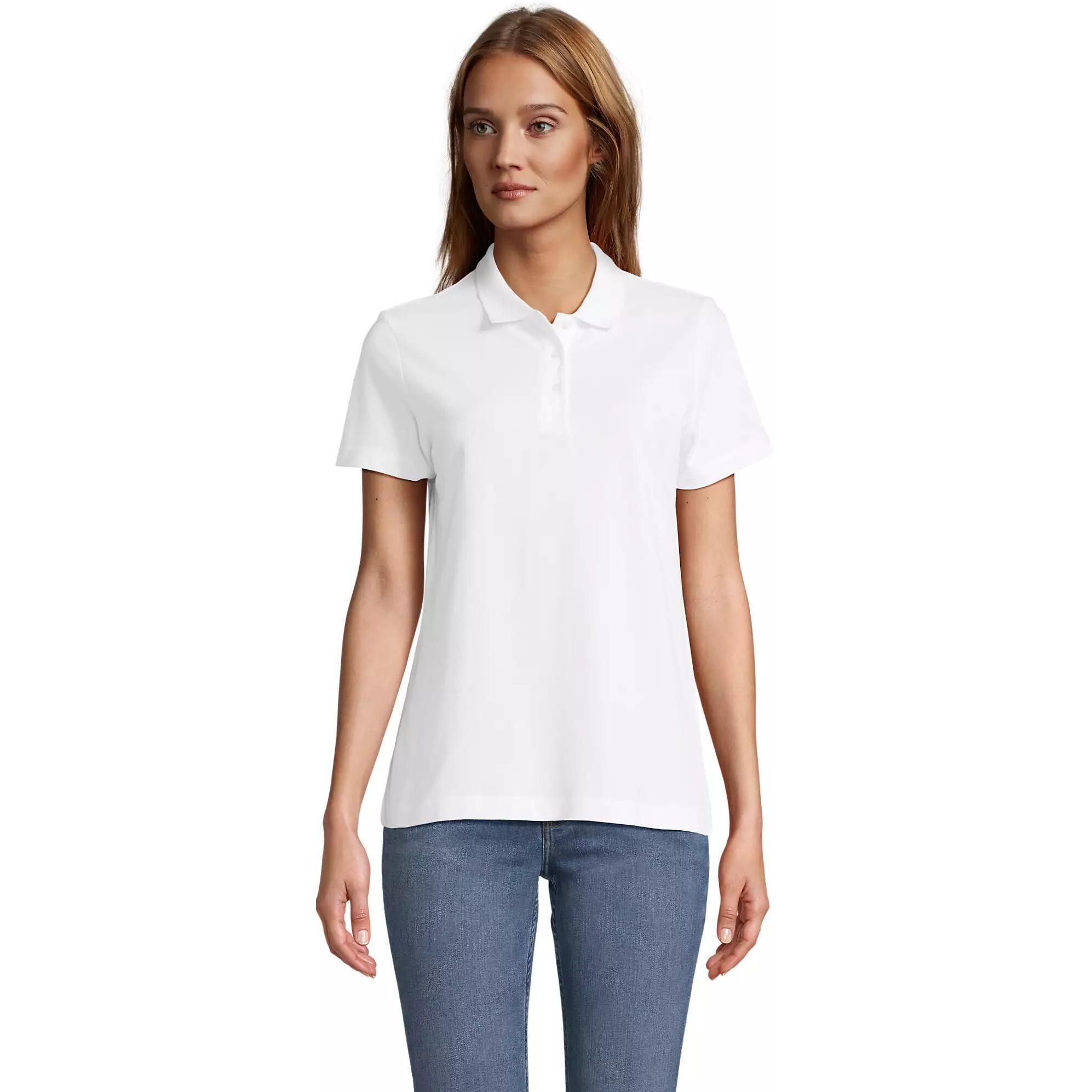 Поло хлопковое женское Sol’s PULSE WOMEN 04501102 XL Белый фото 1