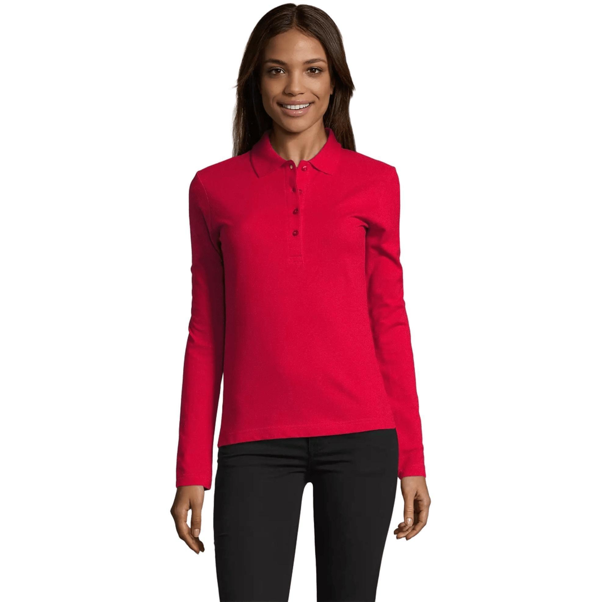 Поло бавовняне жіноче Sol’s PODIUM 11317145 S червонийфото1