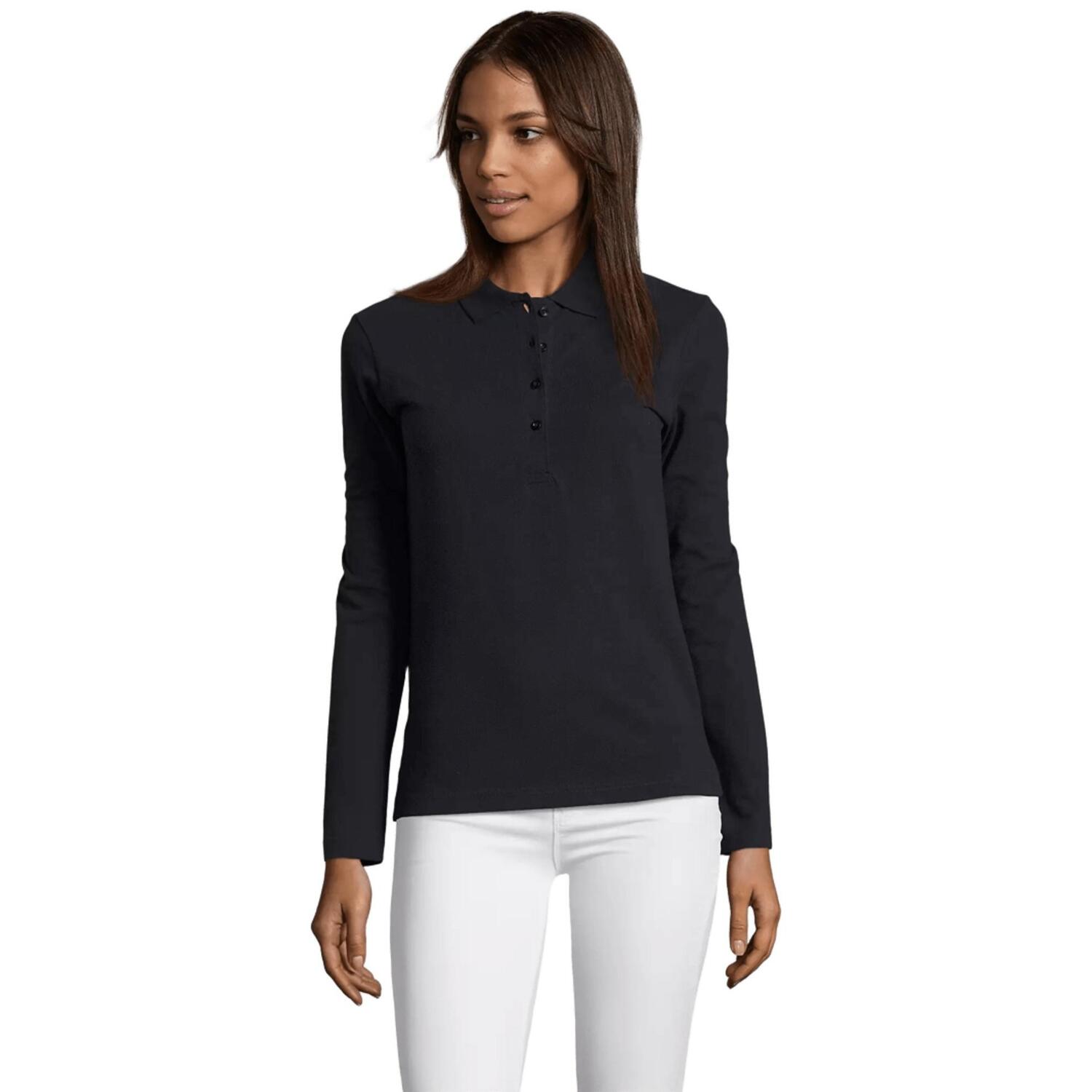 Поло бавовняне жіноче Sol’s PODIUM 11317318 L темно-синій