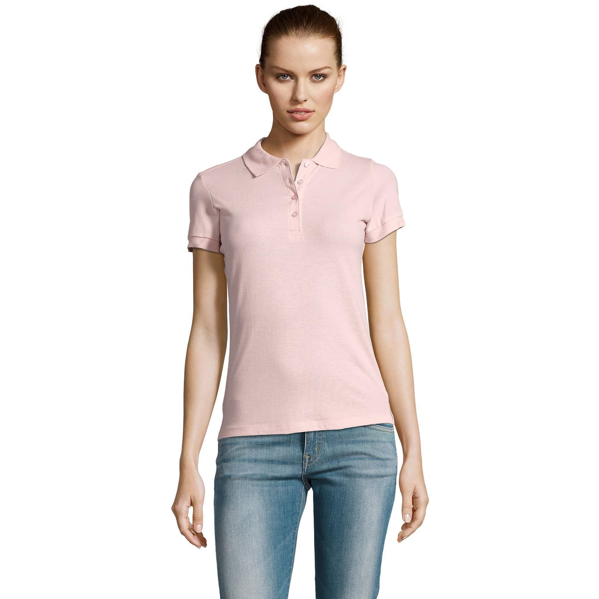 Поло бавовняне жіноче Sol’s PASSION 11338147 M рожевийфото1