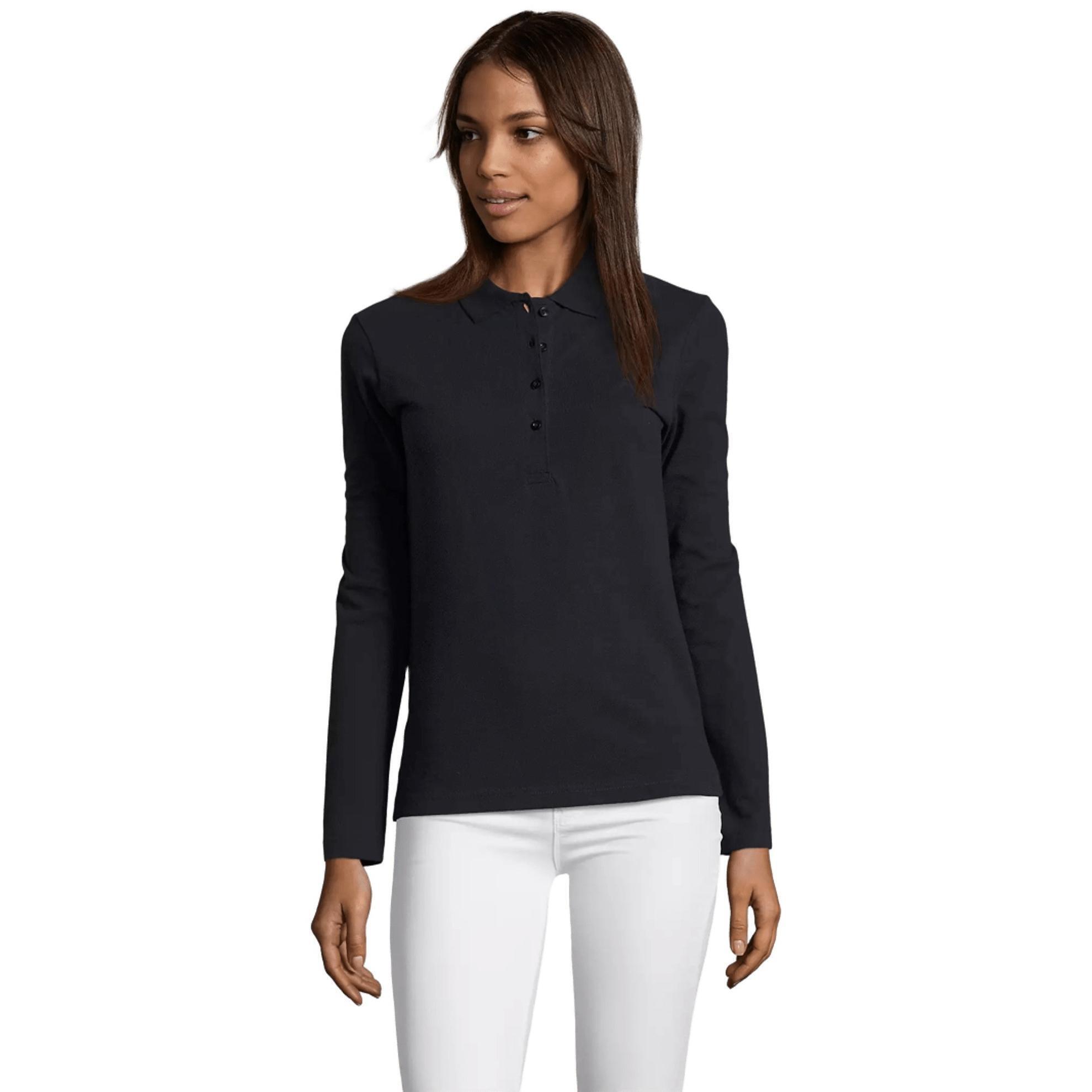 Поло бавовняне жіноче Sol’s PODIUM 11317318 XL темно-синійфото1