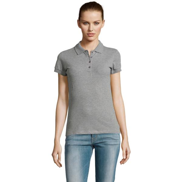 

Поло женское Sol’s PASSION 11338360 L серый меланж