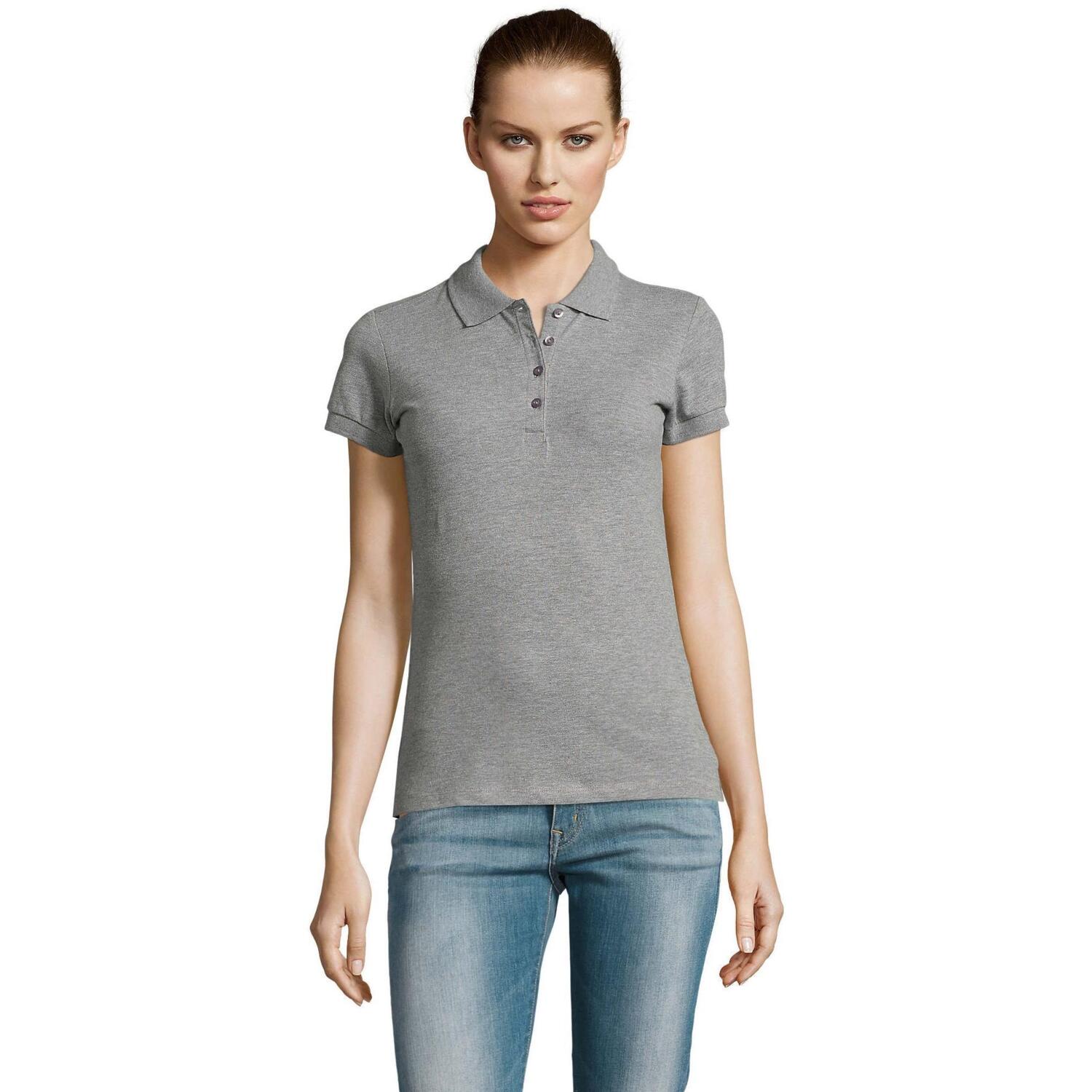 Поло жіноче Sol’s PASSION 11338360 M сірий меланж