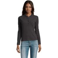 Поло хлопковое женское Sol’s PODIUM 11317348 XL угольный меланж