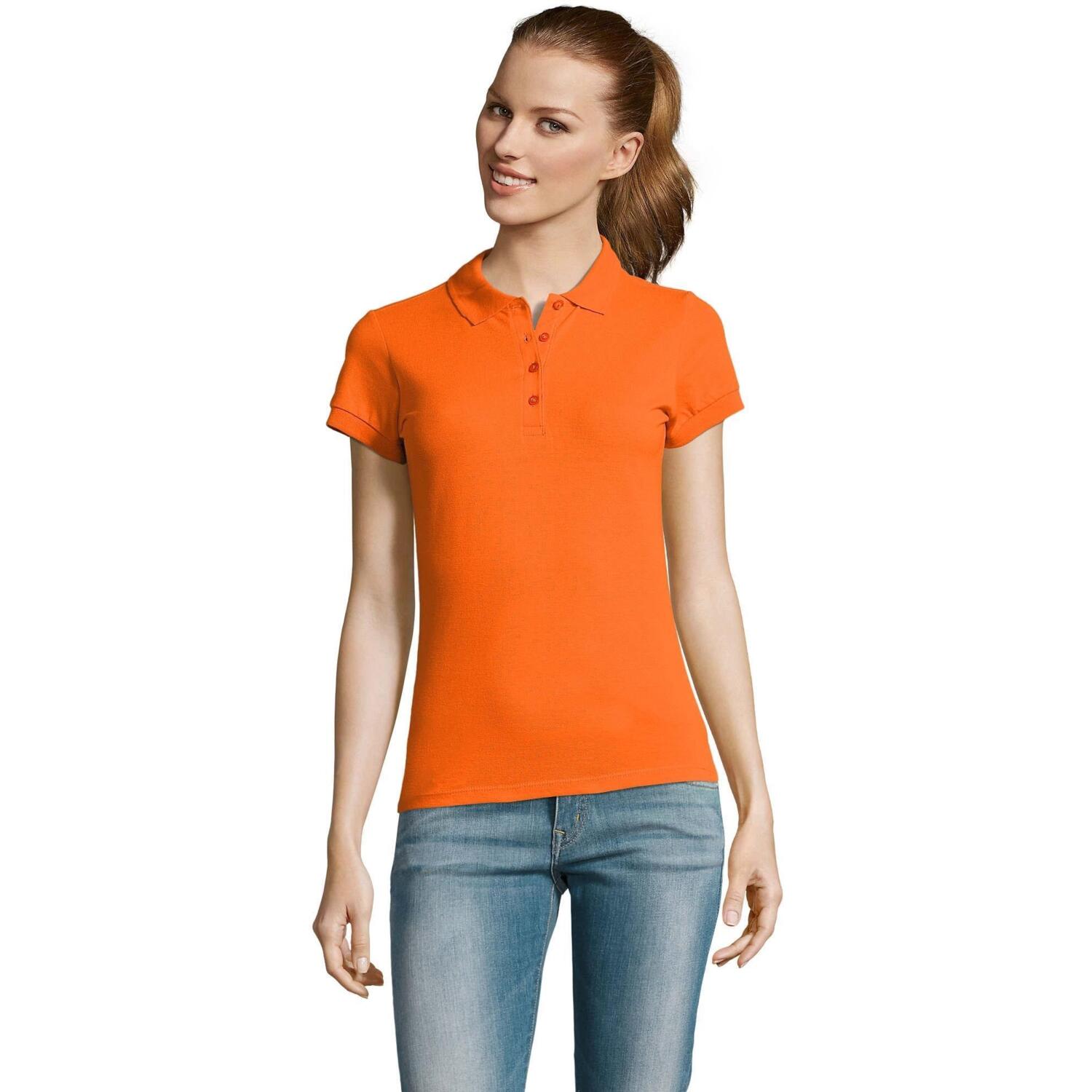 Поло бавовняне жіноче Sol’s PASSION 11338400 S помаранчевий