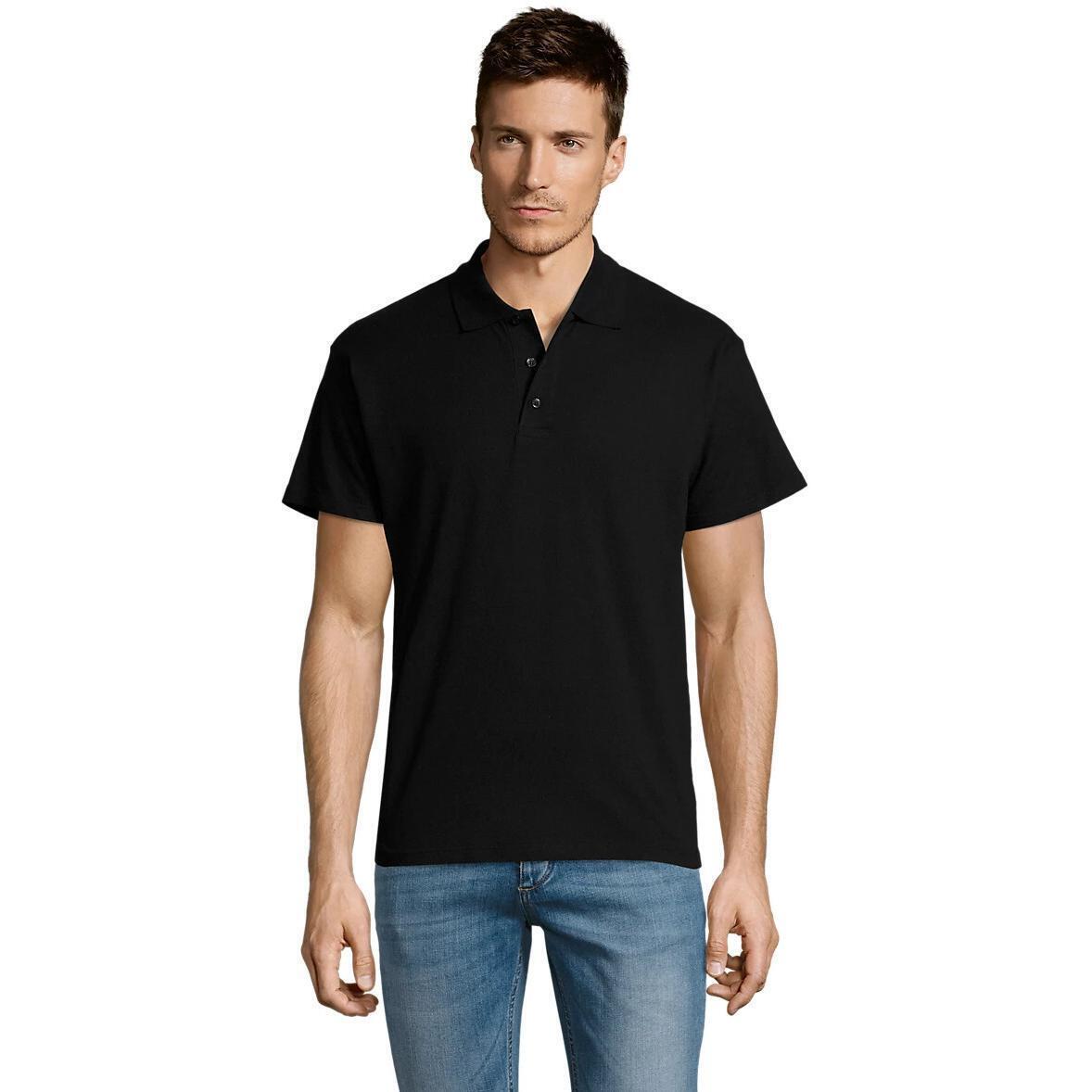 Поло бавовняне чоловіче Sol’s SUMMER II 11342312 S чорнийфото1