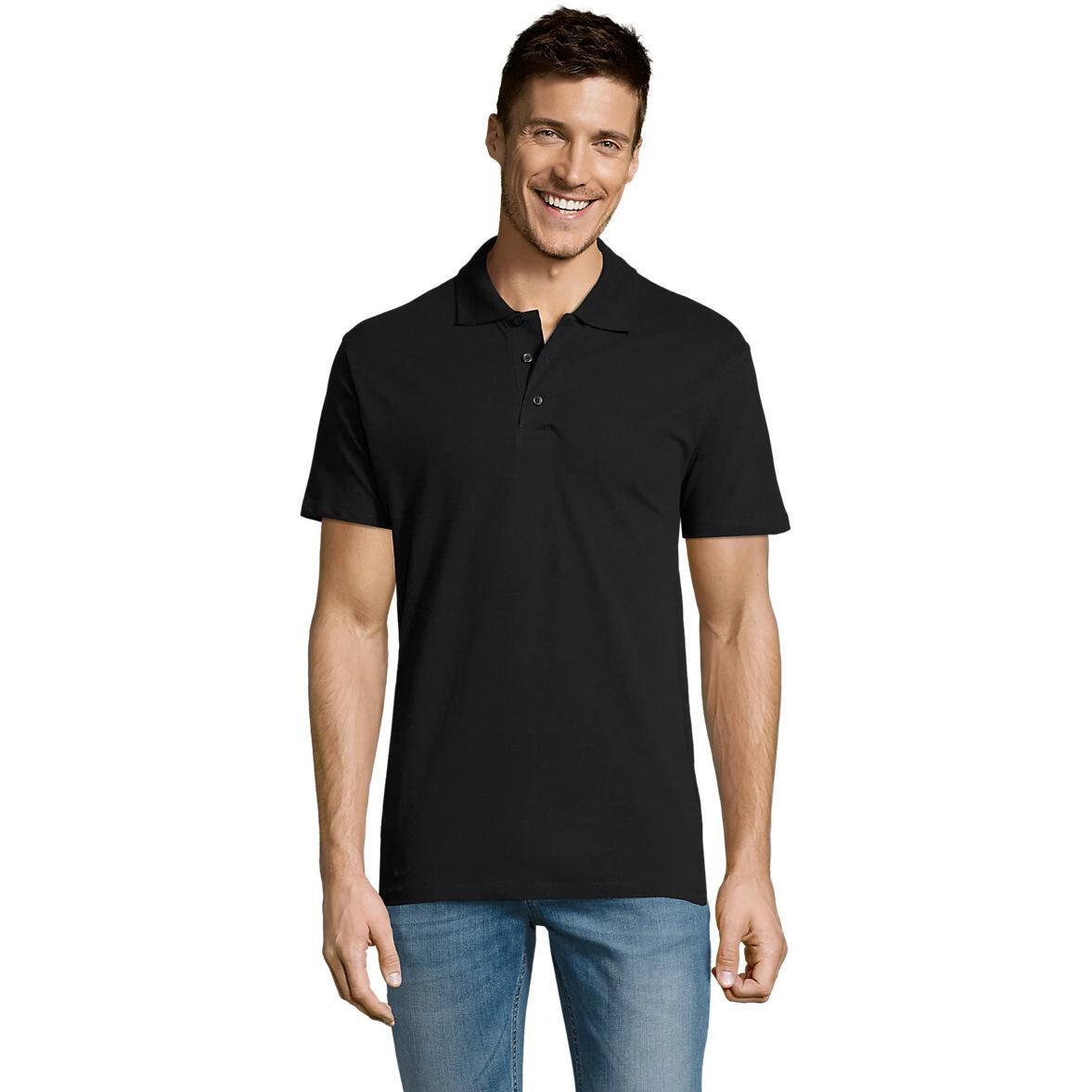 Поло бавовняне чоловіче Sol’s SUMMER II 11342318 L темно-синій