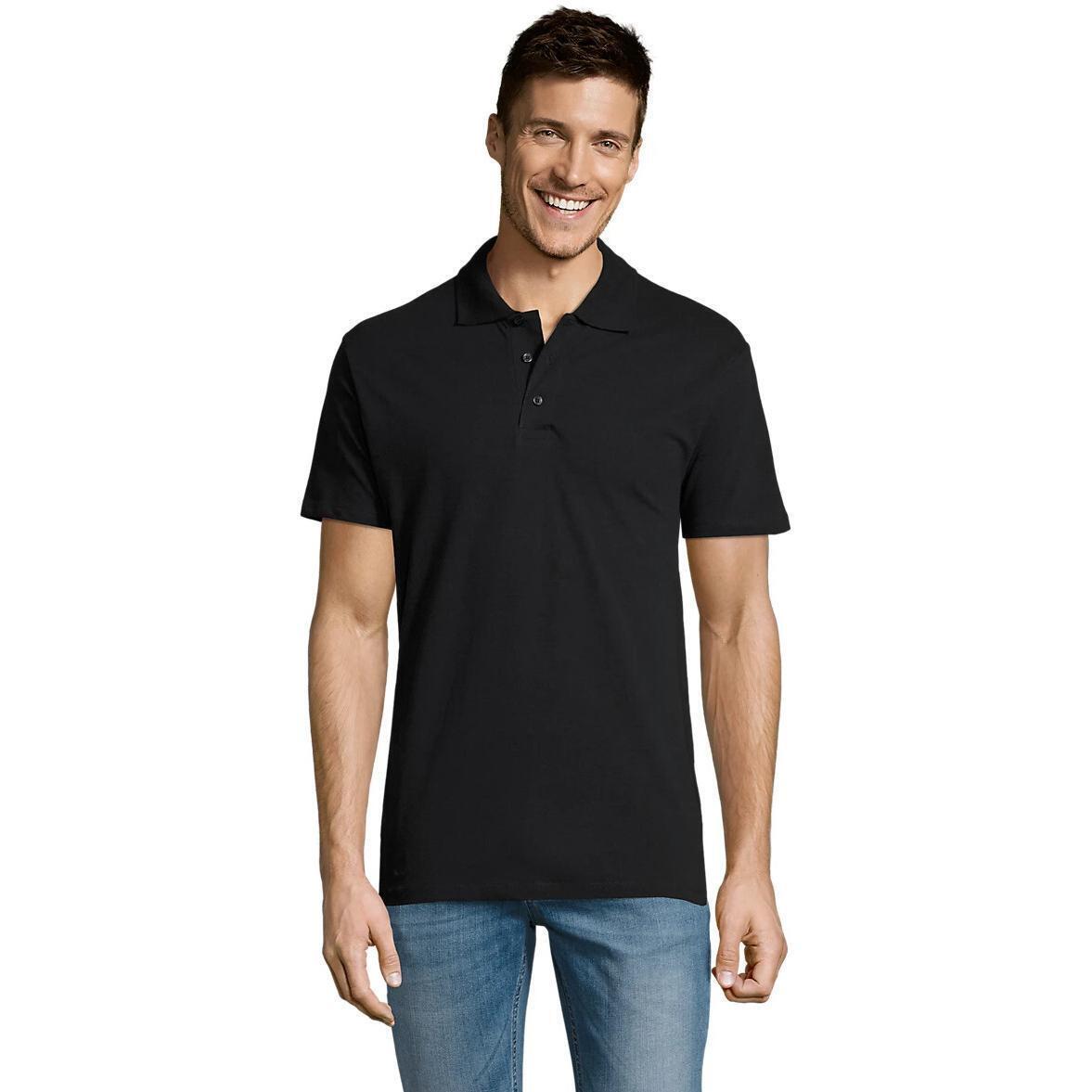 Поло бавовняне чоловіче Sol’s SUMMER II 11342318 M темно-синійфото1