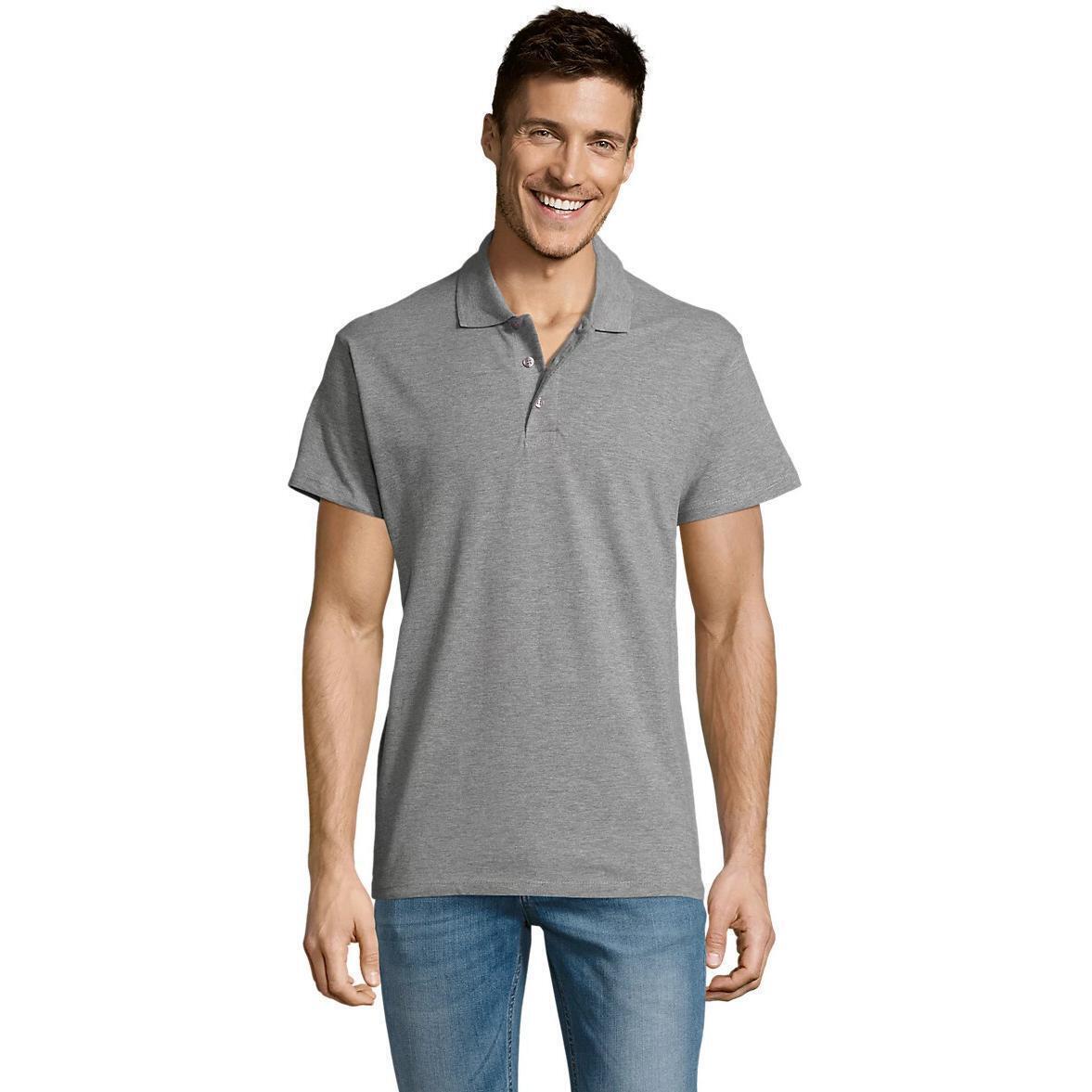 Поло чоловіче Sol’s SUMMER II 11342360 XL сірий меланжфото1