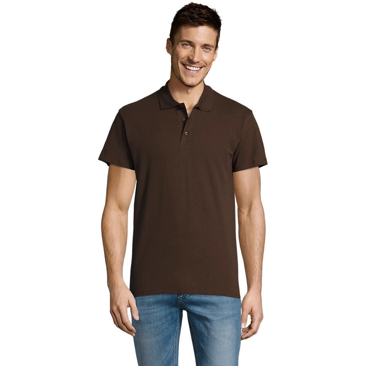Поло бавовняне чоловіче Sol’s Summer I 11342398 XXL коричневий