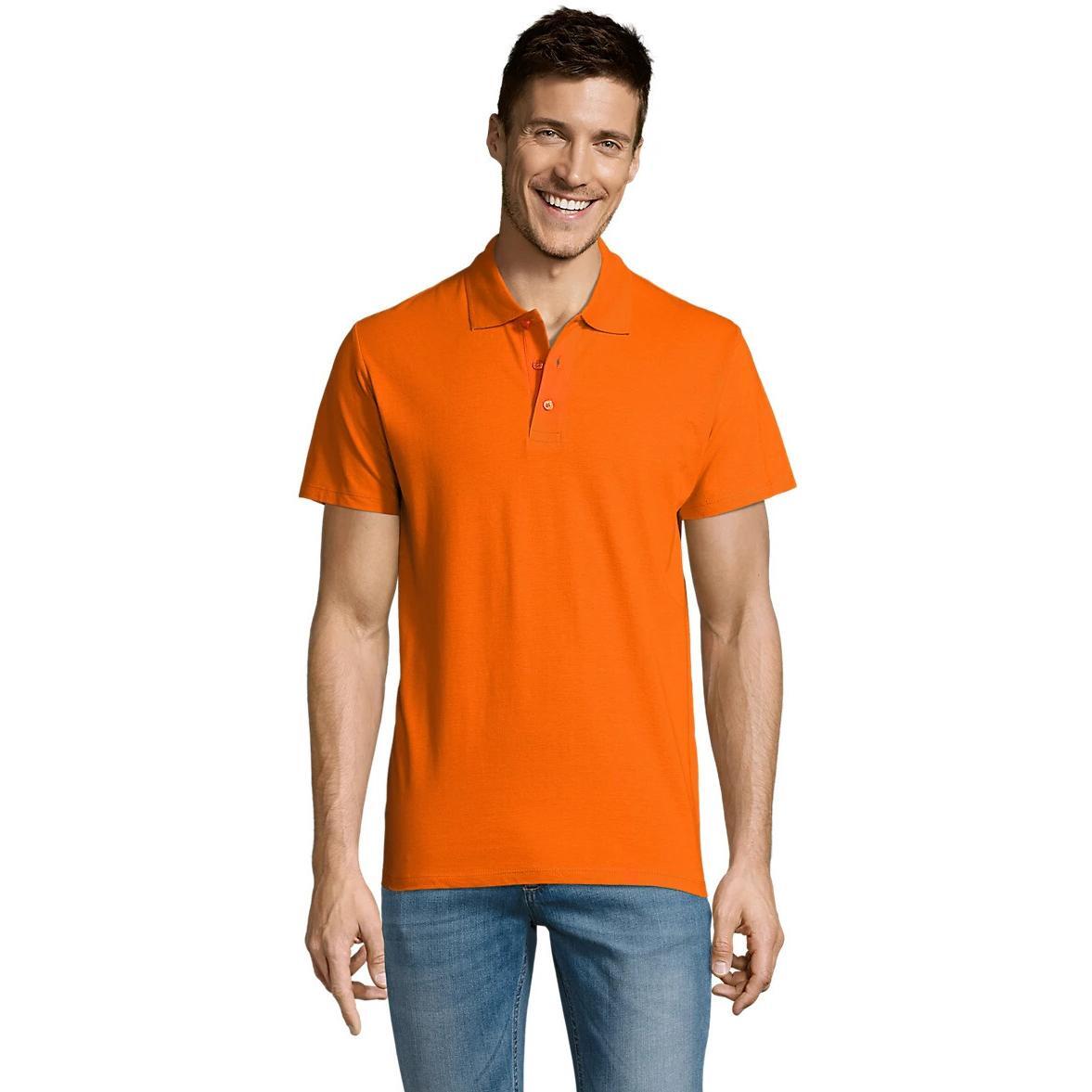 Поло бавовняне чоловіче Sol’s SUMMER II 11342400 L помаранчевийфото1