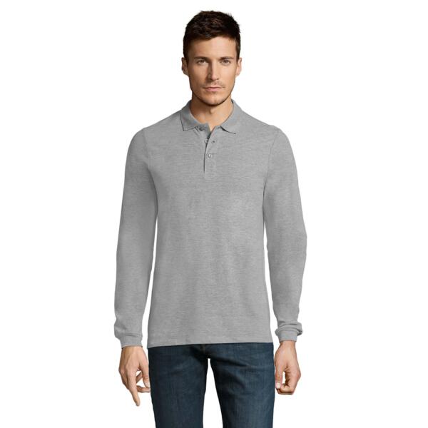 Поло чоловіче Sol’s WINTER II 11353360 M сірий меланжфото