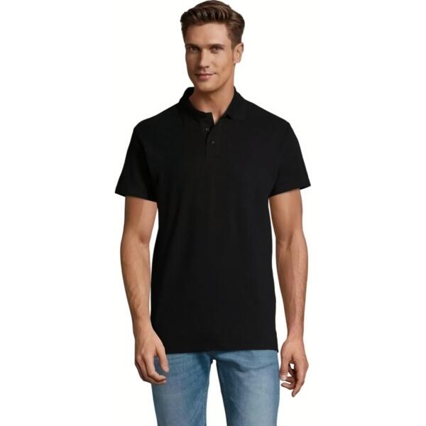 Поло бавовняне чоловіче Sol’s SPRING II 11362312 L чорнийфото