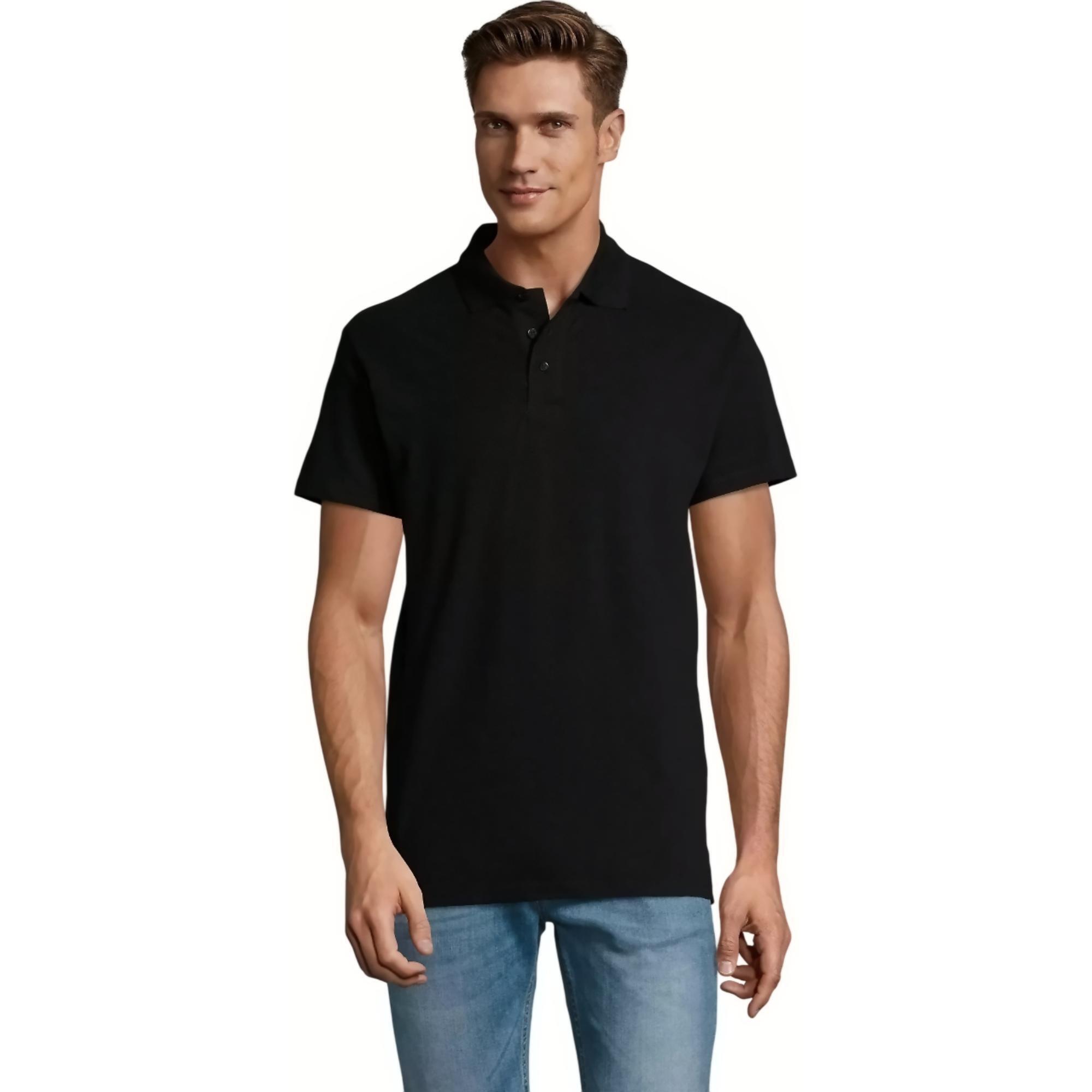 Поло бавовняне чоловіче Sol’s SPRING II 11362312 XXL чорнийфото1