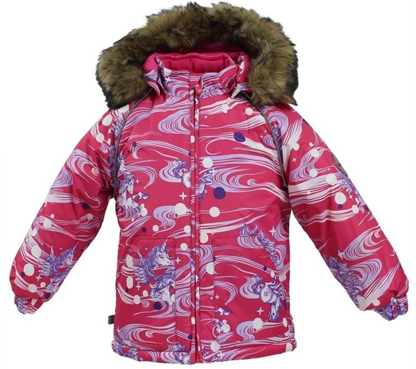 

Куртка для девочки Huppa Virgo 17210030-71163 98 фуксия с принтом