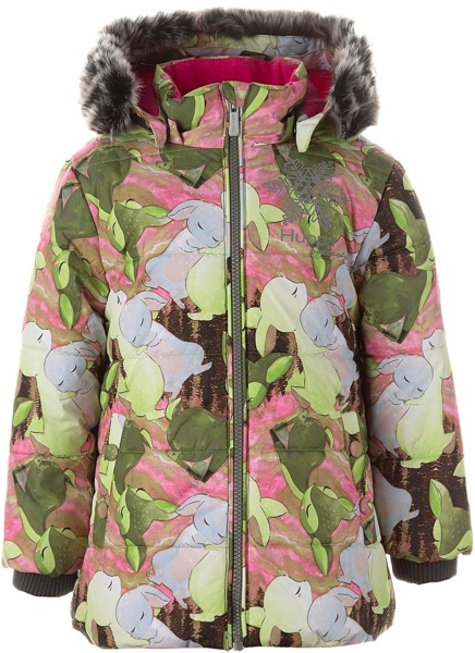 Куртка для девочки Huppa Melinda 18220030-03447 80 лайм с принтом фото 