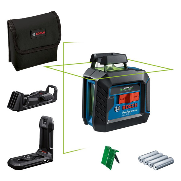 

Нивелир лазерный Bosch GLL2-20G+LB10+DK10, 4AA (0.601.065.000)