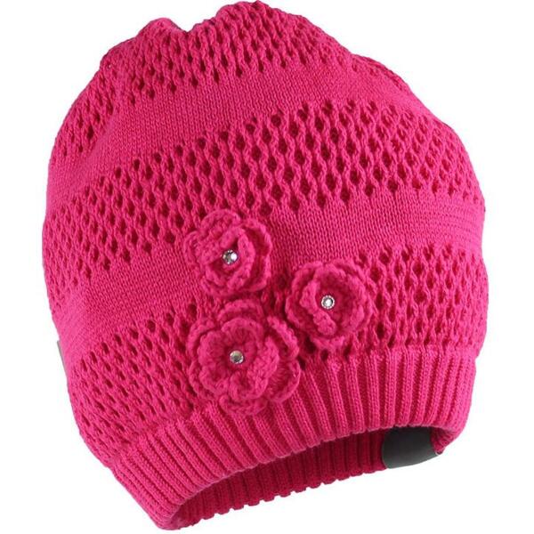 Шапка в’язана для дівчинки Huppa Gloria 8343BASE-063 S фуксіяфото