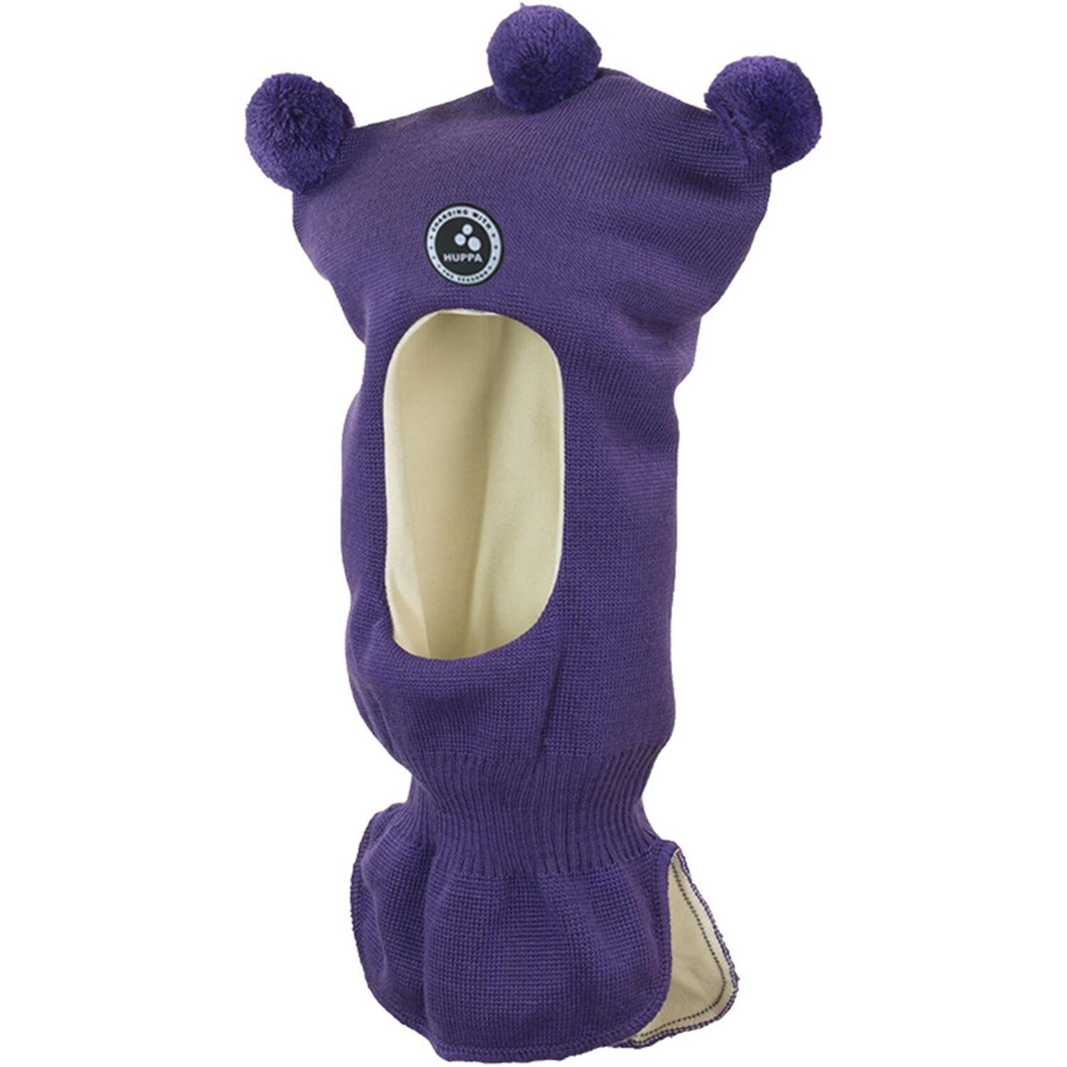 Шапка-шлем вязаная зимняя детская Huppa Coco 85070000-70053 S лилoвый