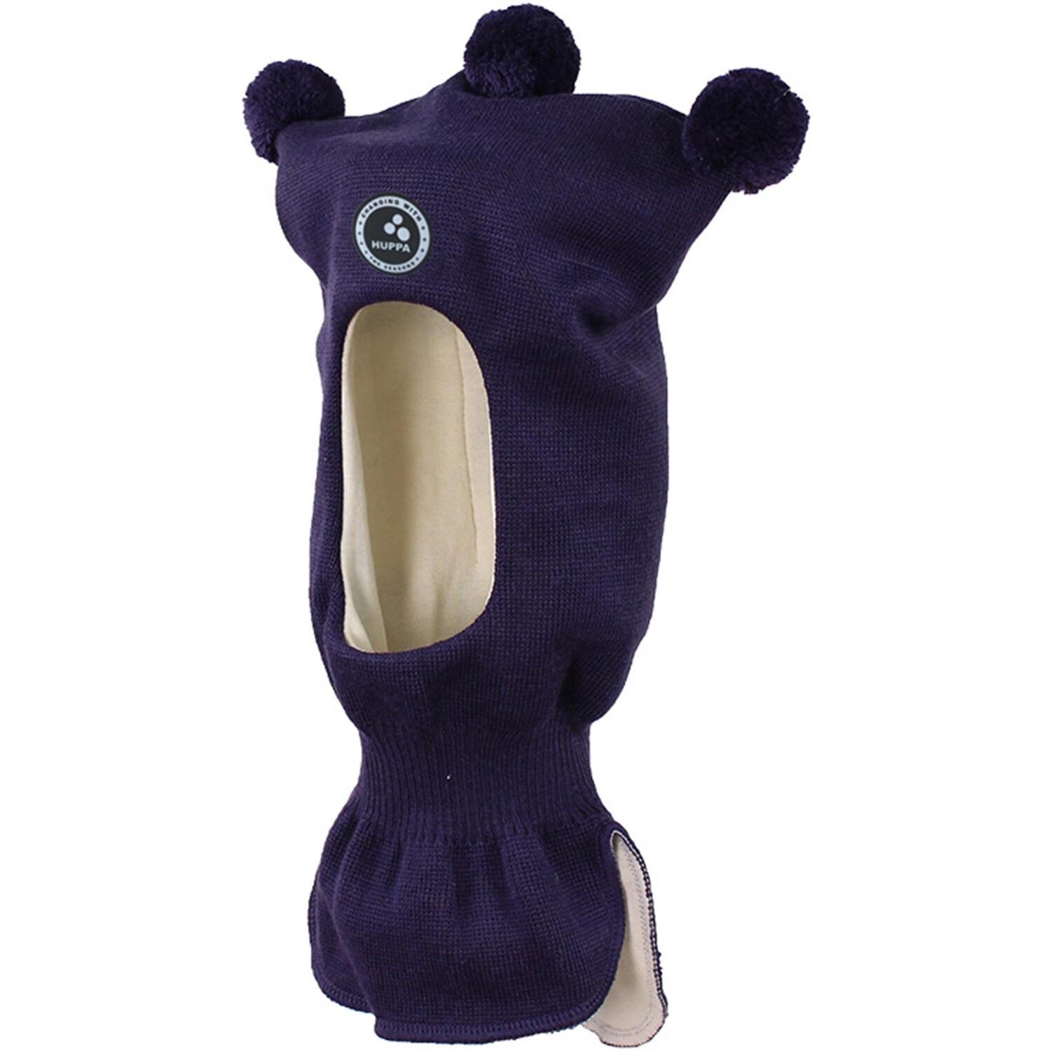 Шапка-шлем вязаная зимняя детская Huppa Coco 85070000-70073 M темно-лилoвый