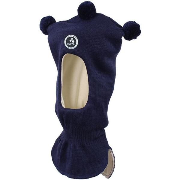 Шапка-шолом в’язана зимова дитяча Huppa Term Coco 2 85070200-70086 M темно-синійфото