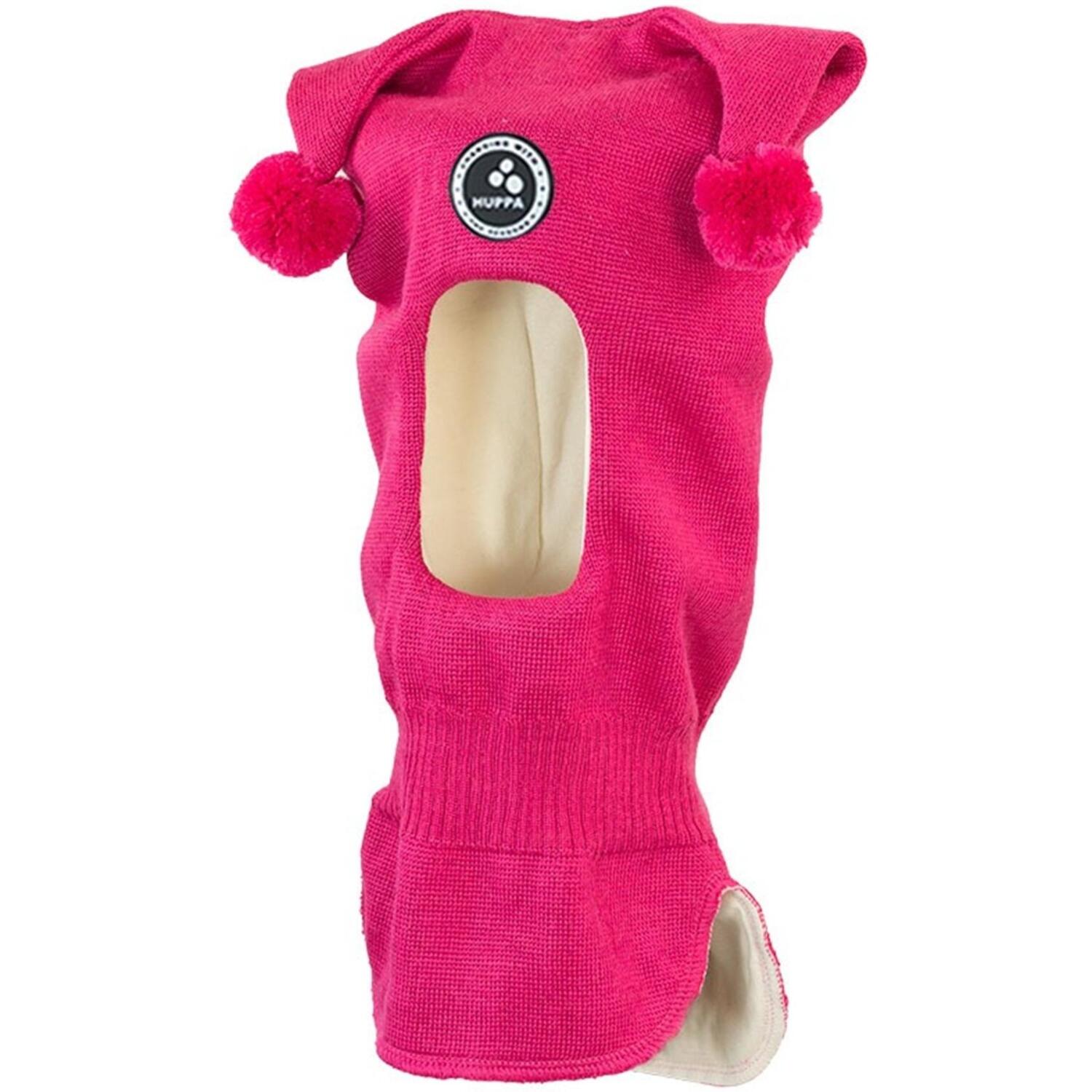 Шапка-шлем вязаная зимняя детская Huppa Coco 3 85070300-00063 S фуксия