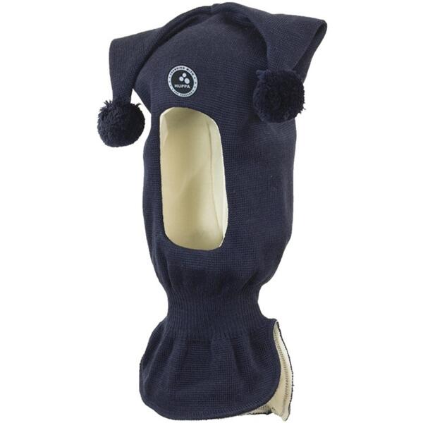 Шапка-шолом в’язана зимова дитяча Huppa Coco 3 85070300-00086 S темно-синійфото