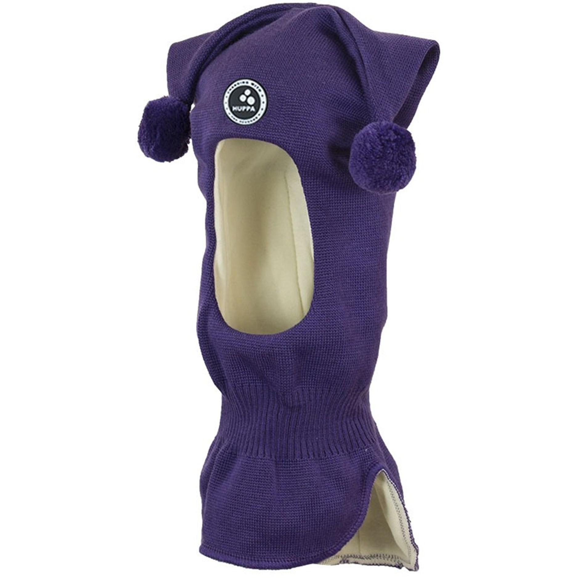 Шапка-шолом в’язана зимова дитяча Huppa Coco 3 85070300-70053 M бузковийфото1