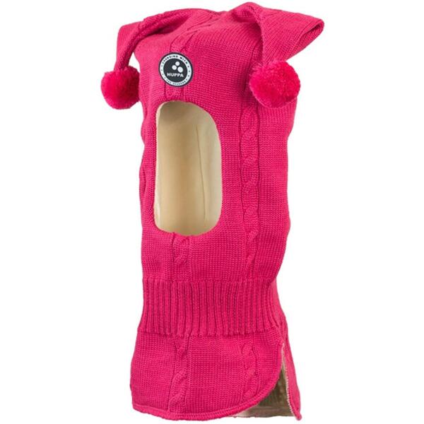 Шапка-шолом в’язана зимова дитяча Huppa Coco 4 85070400-00063 S фуксіяфото