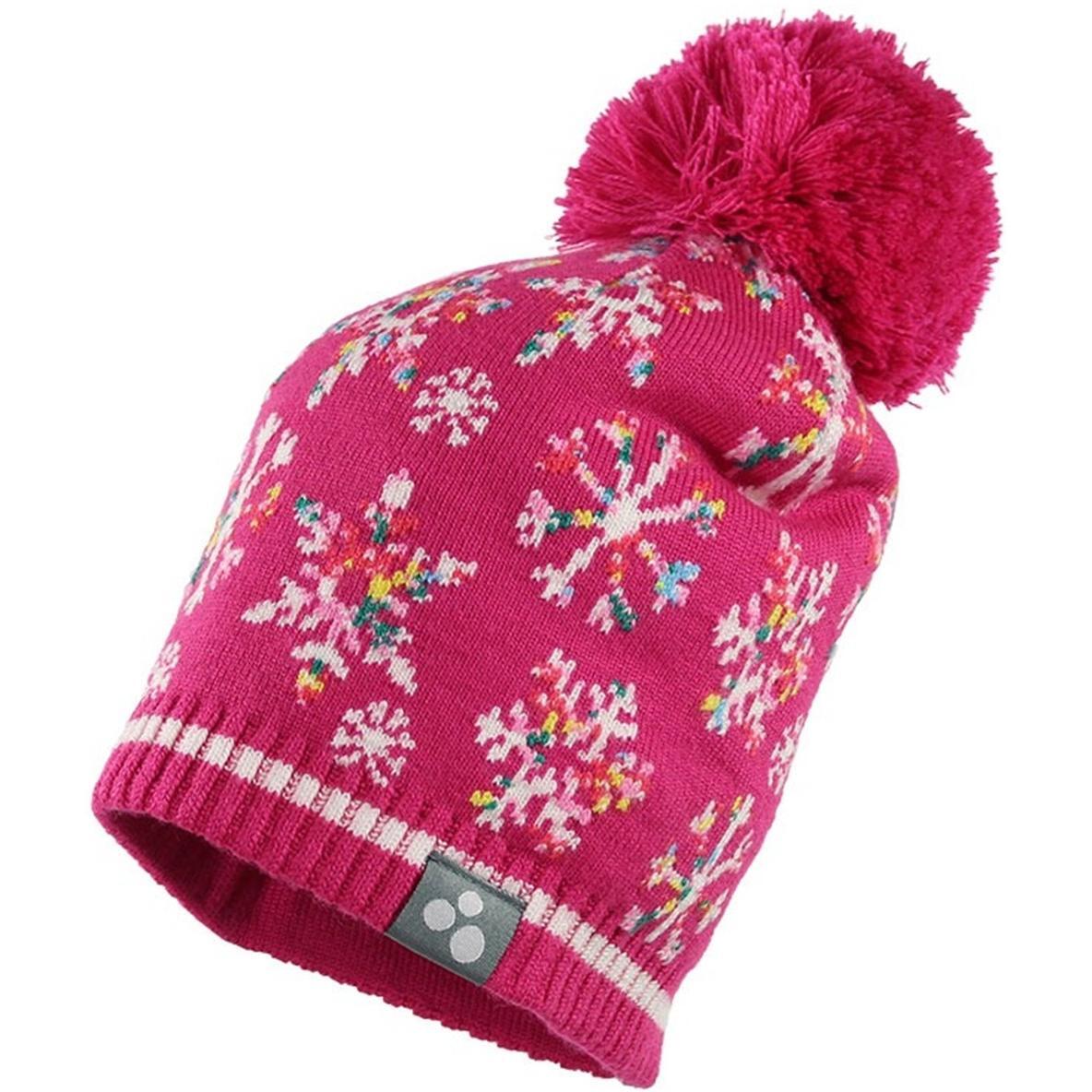 Шапка в’язана зимова для дівчинки Huppa Flake 80510000-71663 S фуксіяфото1