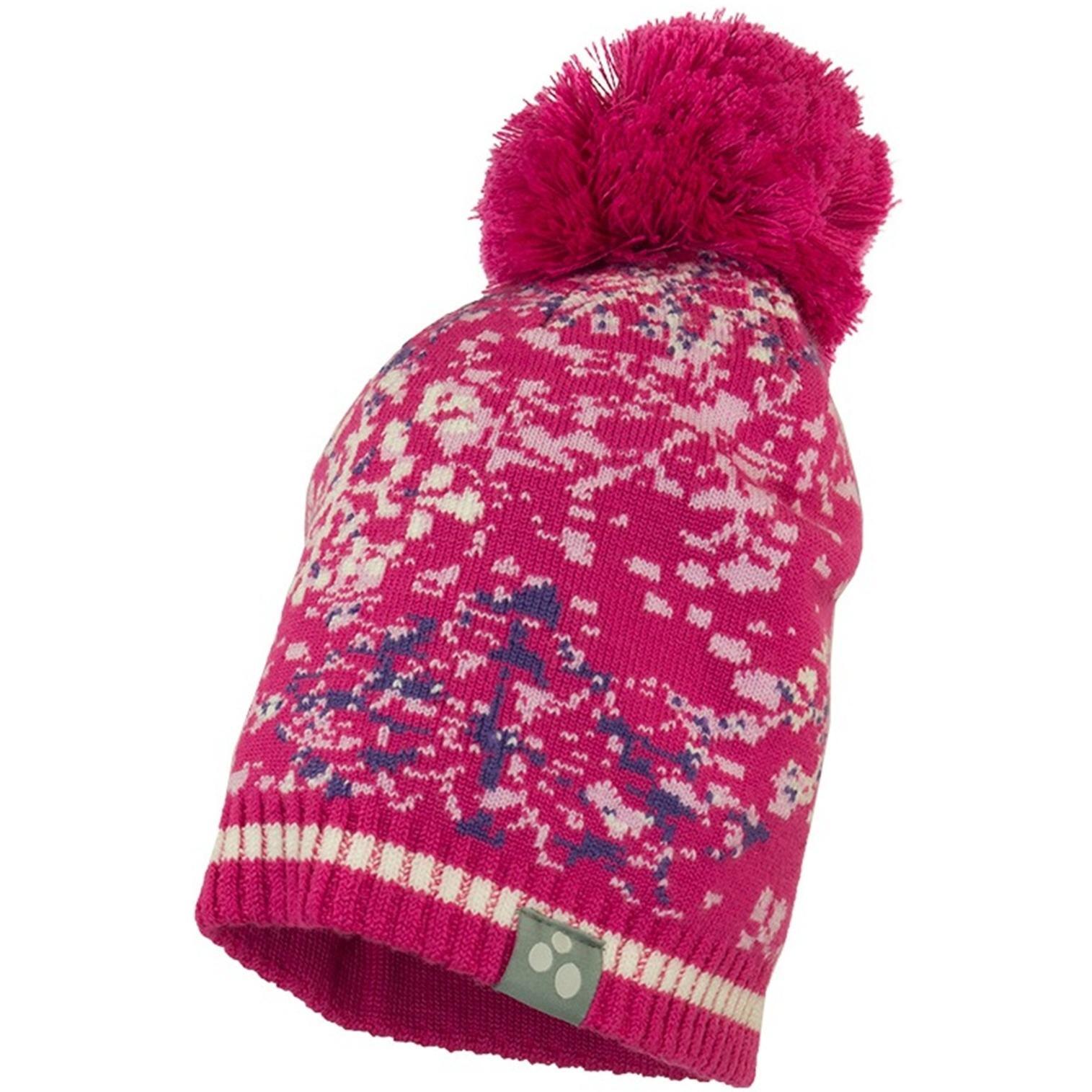 Шапка в’язана зимова для дівчинки Huppa Flake 1 80510100-82063 M фуксіяфото1
