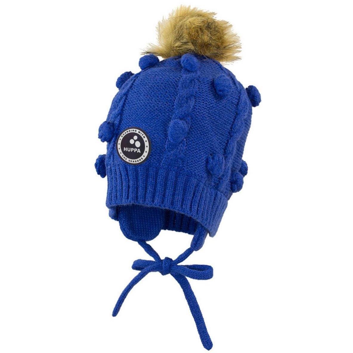 Шапка в’язана зимова дитяча Huppa Macy 83570000-60035 M синійфото1