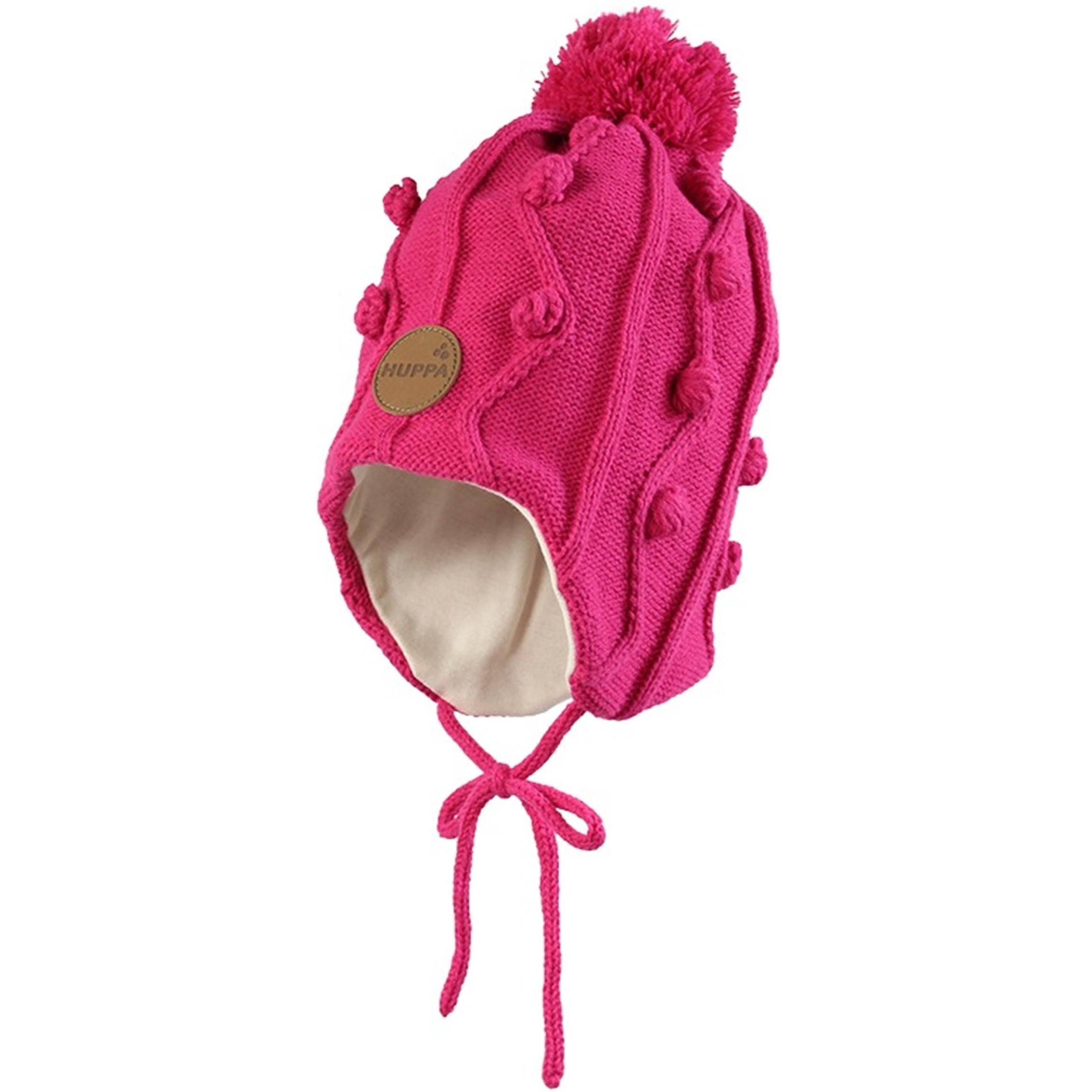Шапка в’язана зимова для дівчинки Huppa Ulla 83880000-60063 S фуксіяфото1