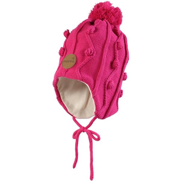 Шапка в’язана зимова для дівчинки Huppa Ulla 83880000-60063 S фуксіяфото