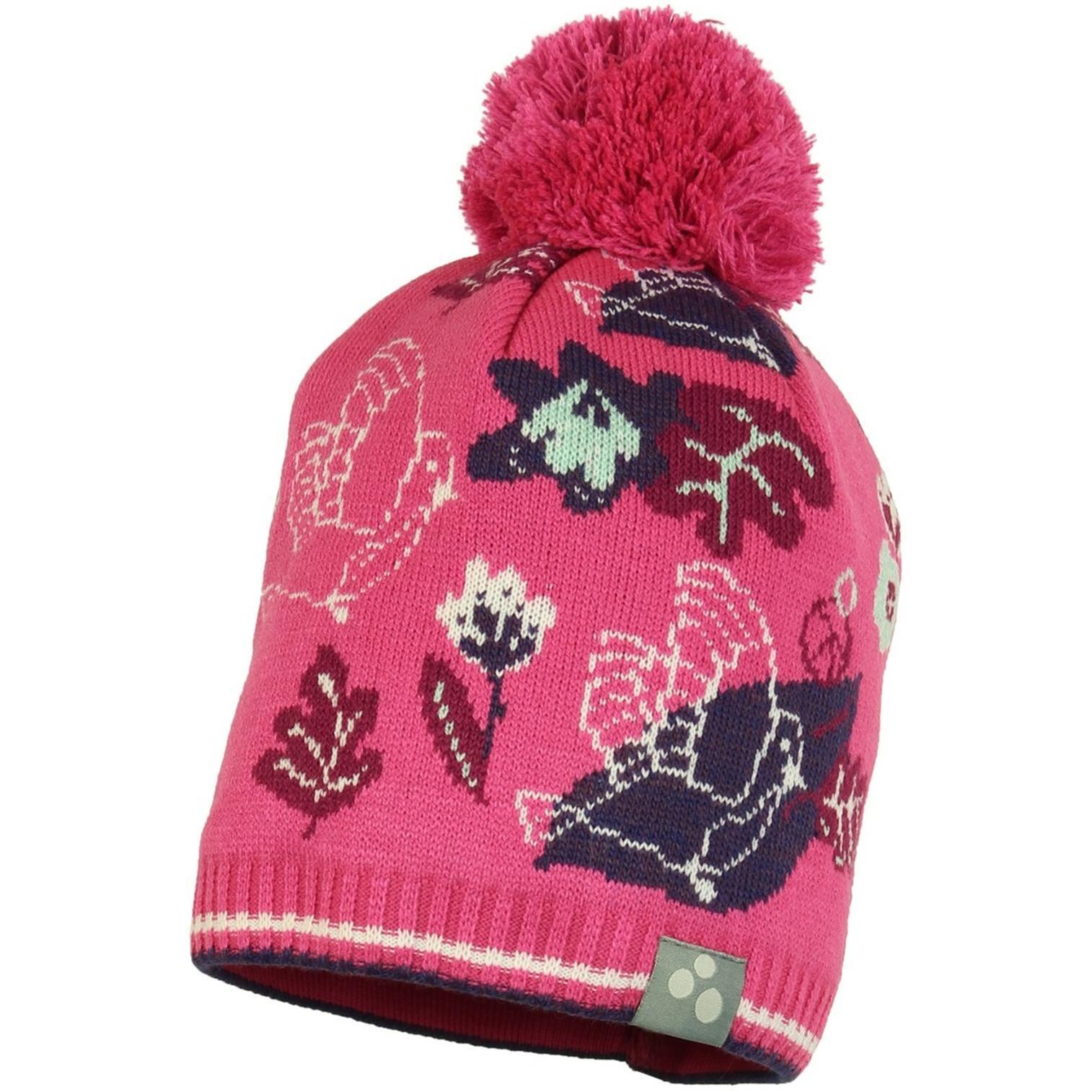 Шапка в’язана зимова для дівчинки Huppa Flake 3 80510300-94063 S фуксіяфото1