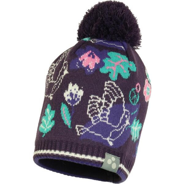 Шапка в’язана зимова для дівчинки Huppa Flake 3 80510300-94073 S темно-бузковийфото