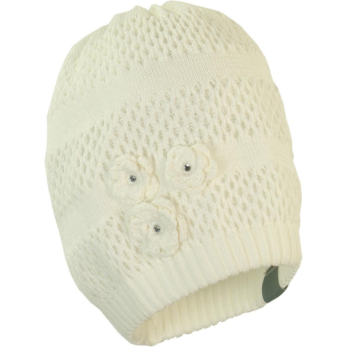 Шапка вязаная для девочки Huppa Gloria 8343BASE-90020 S белый