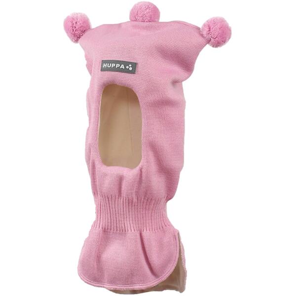 Шапка-шолом в’язана зимова дитяча Huppa Coco 85070000-70013 S рожевийфото