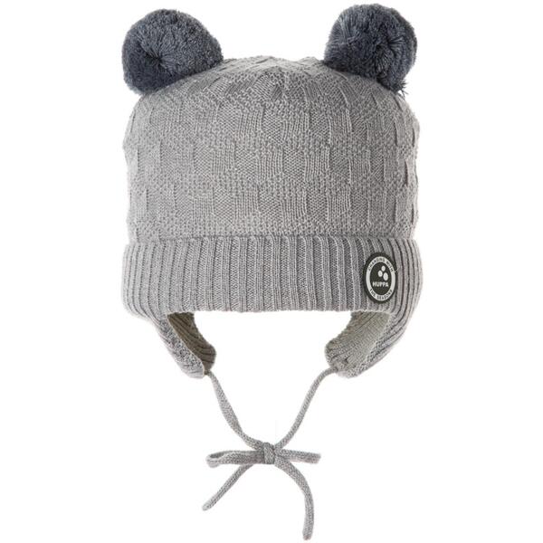Шапка в’язана зимова дитяча Huppa Remy 94370008-90028 M світло-сірийфото