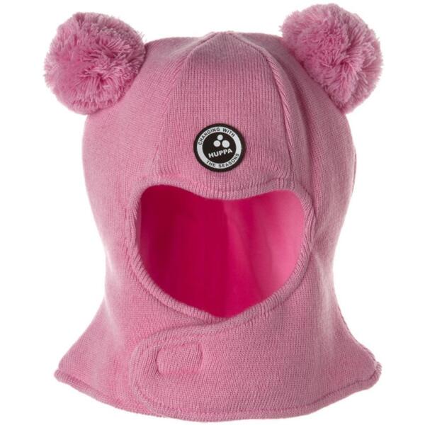 Шапка в’язана зимова для дівчинки Huppa Term Charlie 94410008-80003 XXS світло-рожевийфото