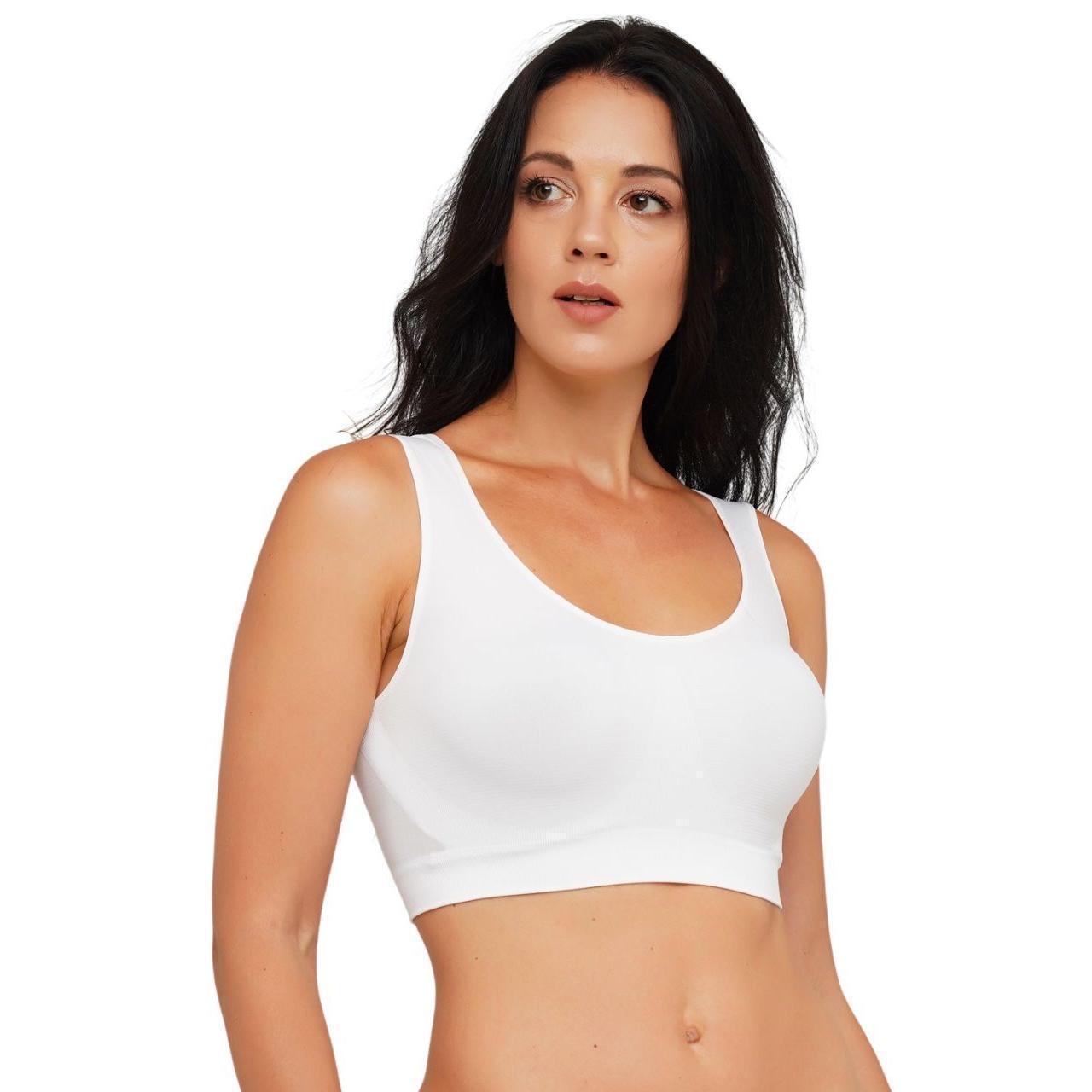 Топ безшовний Giulia 6956 Tank Top S/M білийфото1