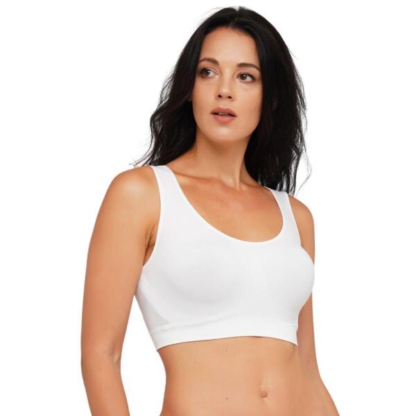 Топ безшовний Giulia 6956 Tank Top S/M білийфото