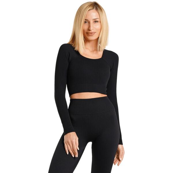 

Кроп-топ лонгслив Giulia 7132 Crop Top Rib One size черный