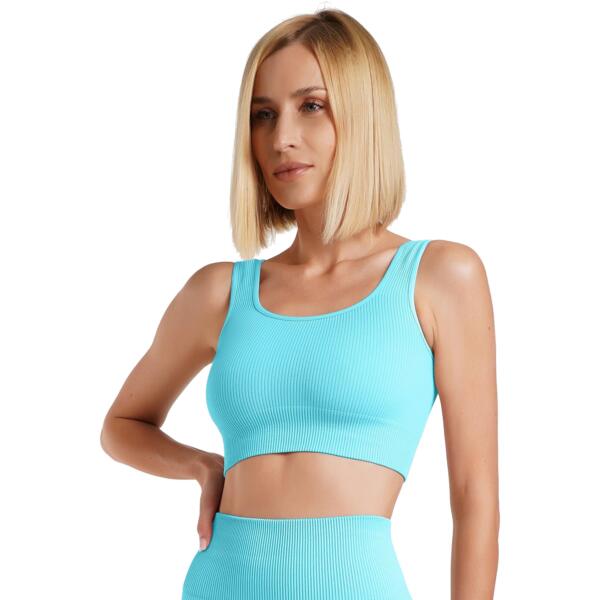 Топ безшовний Giulia 7148 Top Rib S/M блакитнийфото