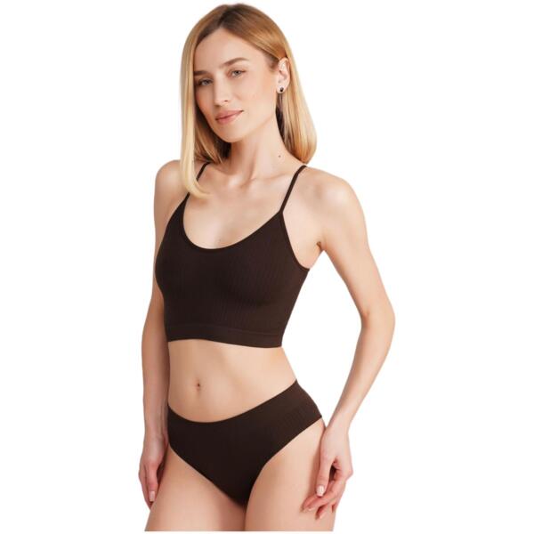 Топ-бра безшовний Giulia 7537 CAMI TOP BRAID S/M шоколаднийфото