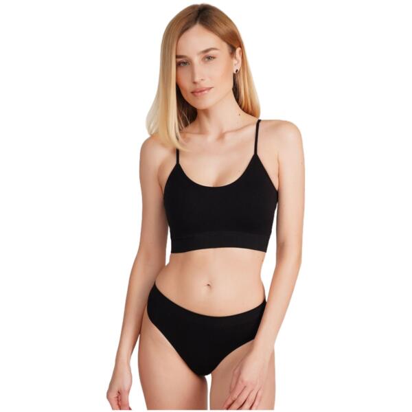 Топ-бра безшовний Giulia 7538 Cami Top Grain S/M чорнийфото