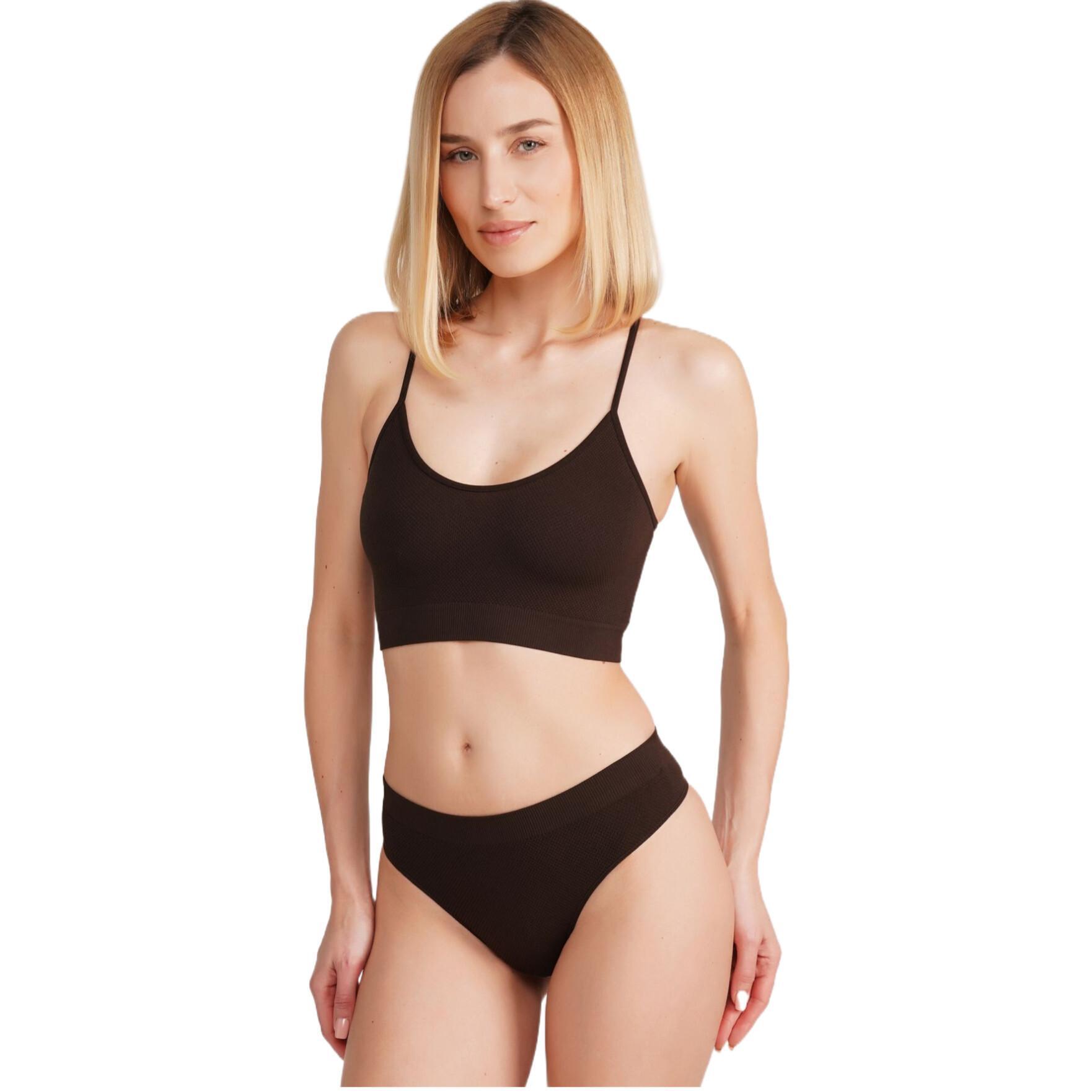 Топ-бра безшовний Giulia 7538 CAMI TOP GRAIN S/M шоколаднийфото1