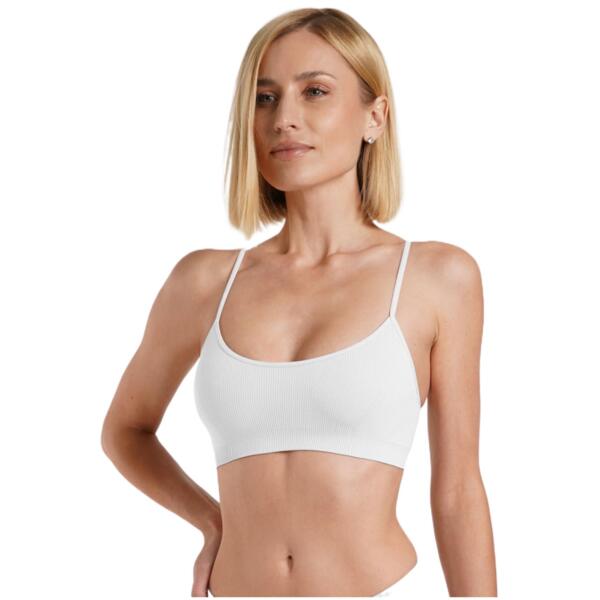 Топ-бра в рубчик Giulia 7120 Cami Top Rib L/XL белый фото 